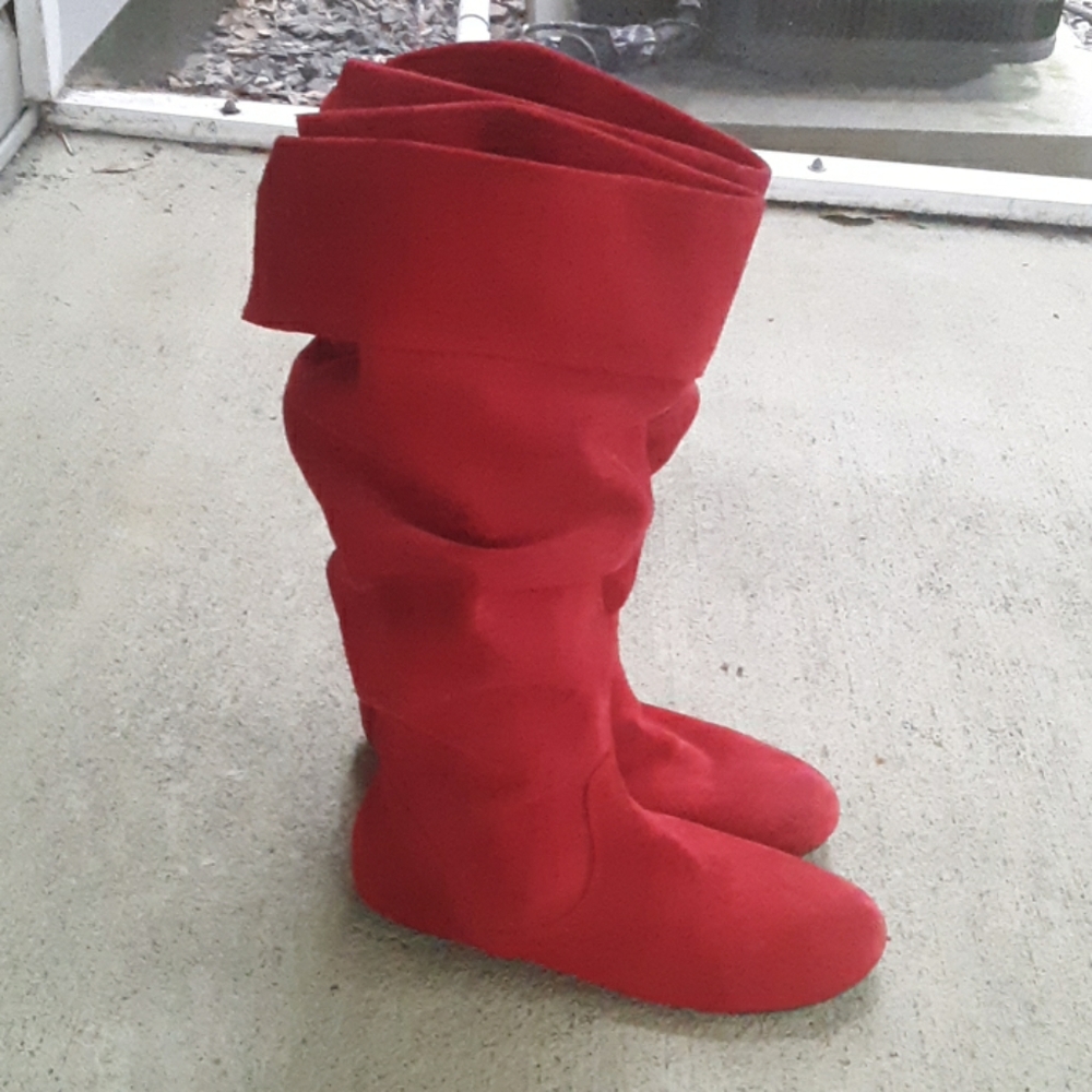 Red Gianni Bini Slouch Boots